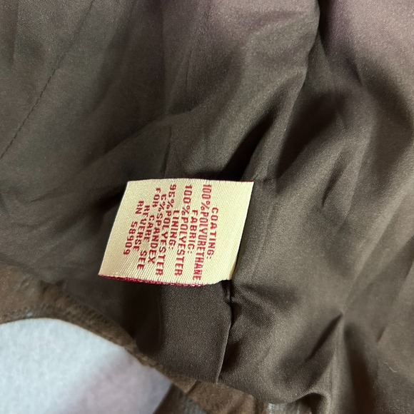 Reba McEntire Leather Jacket Womens Small Brown Western Country Vegan Studded - Picture 4 of 11